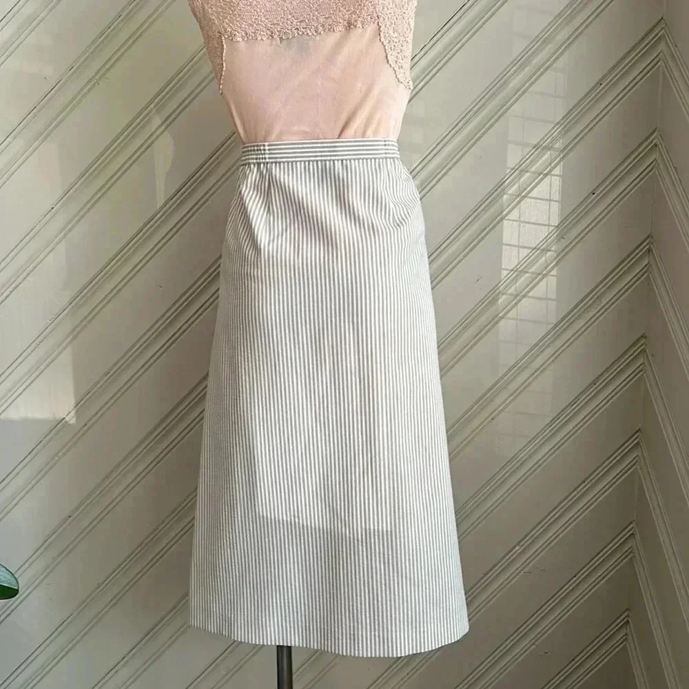 Vintage HABERDASHERY Seersucker Skirt Size14